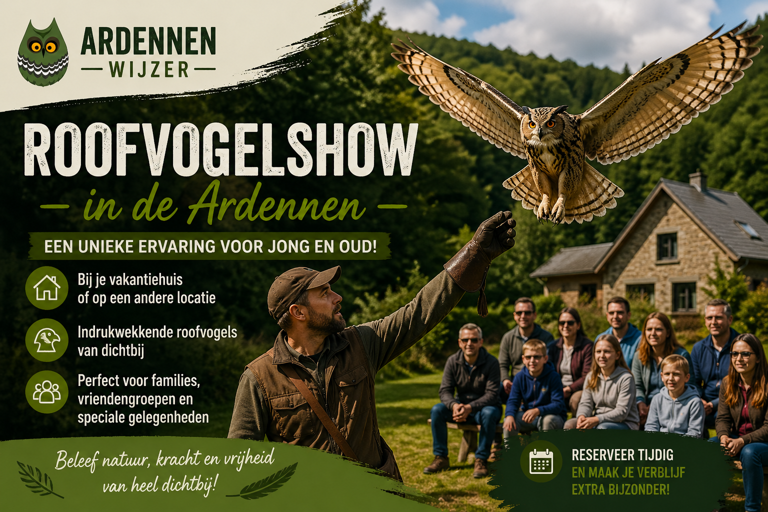 Roofvogelshow in de Ardennen
