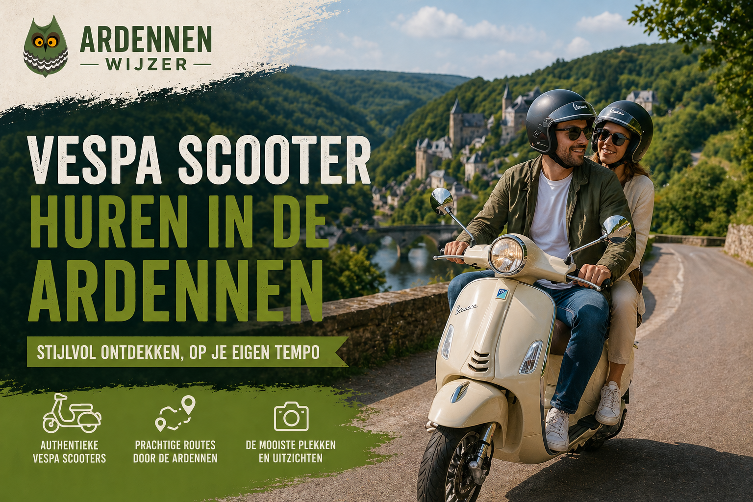 Vespa scooter huren in de Ardennen